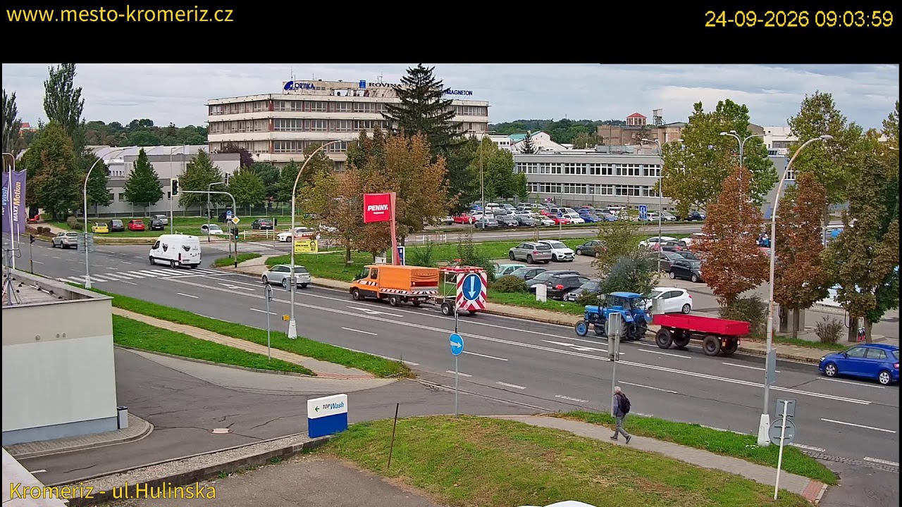 Kroměříž křižovatka Hulínská