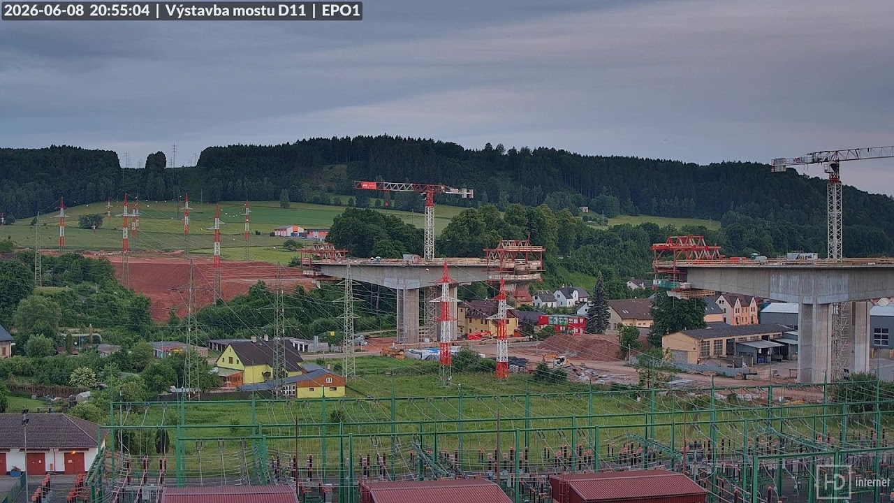 Webkamera Trutnov dálniční most D11