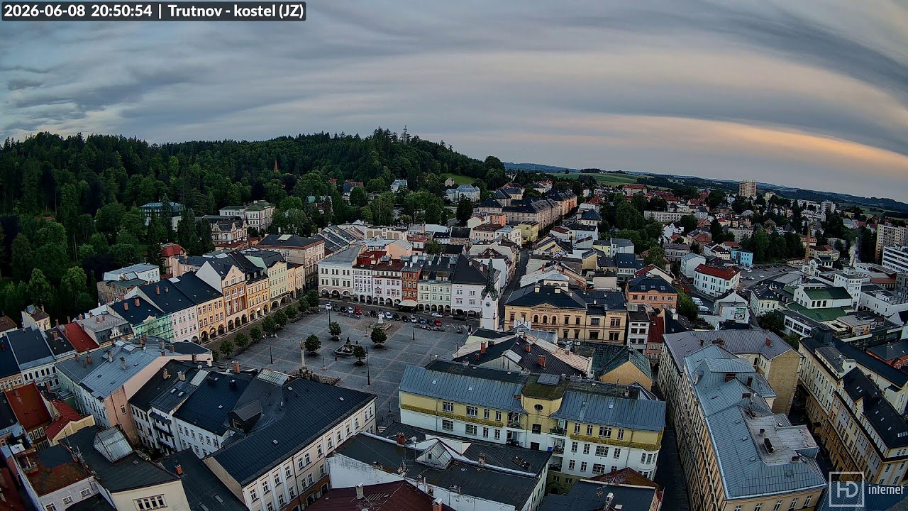 Webkamera Trutnov panorama z kostela
